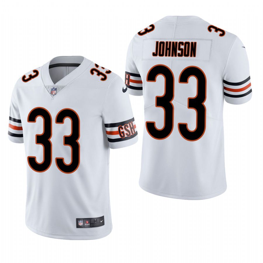 Men Chicago Bears #33 Jaylon Johnson Nike White Limited NFL Jersey